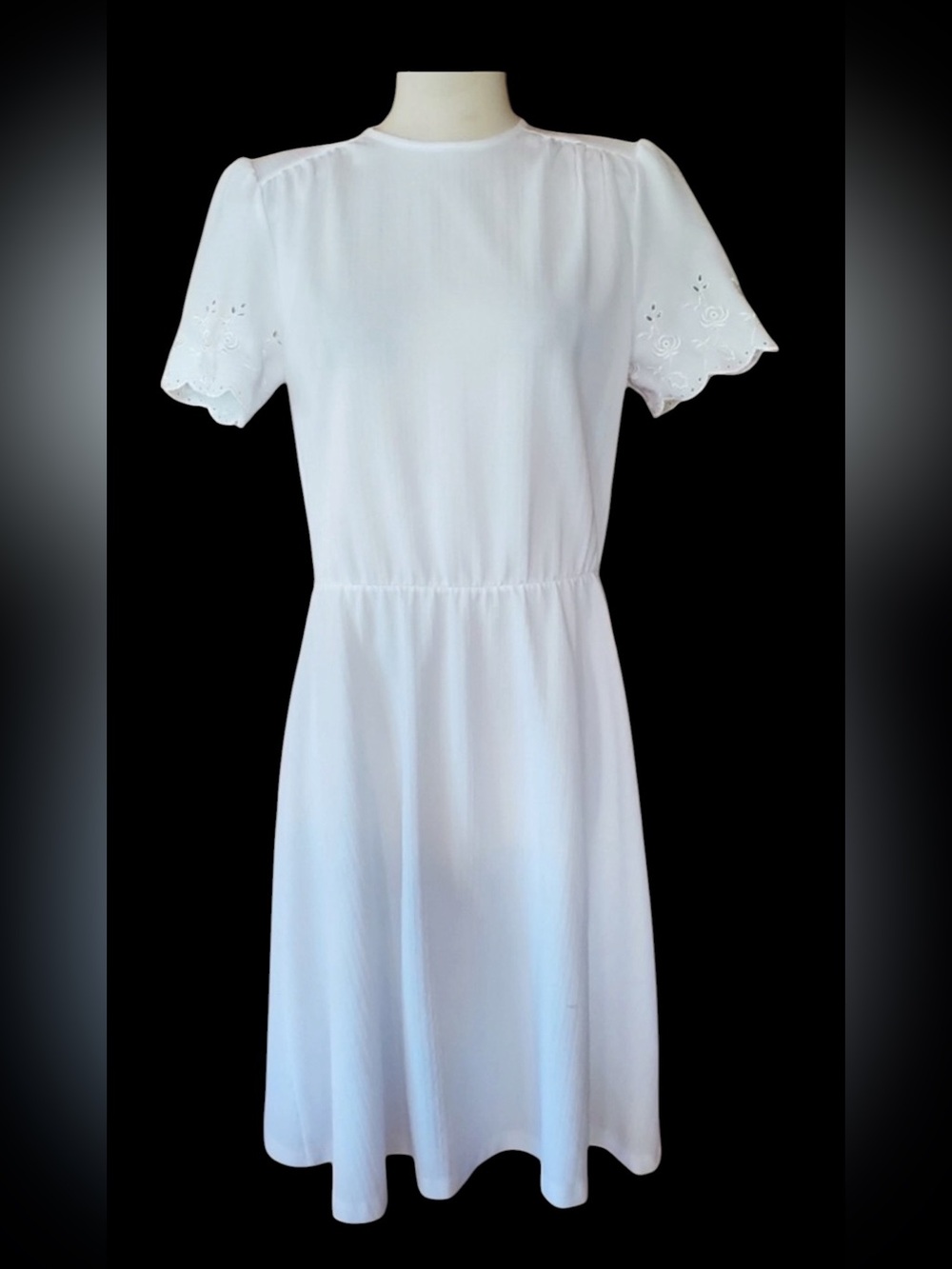 1980s Lady Blair White Career Dress